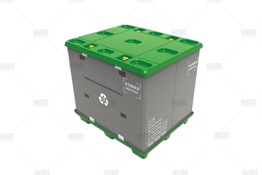 Contenedor de almacén de paquete de manga de caja de paleta de plástico retornable plegable plegable de HDPE de plástico
