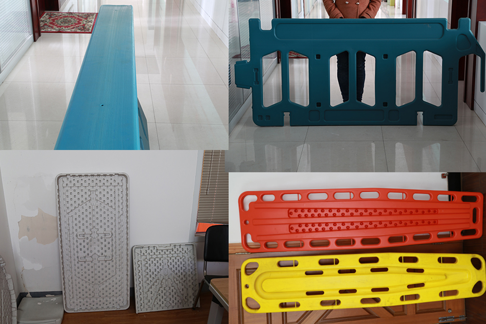 Tableros de mesa de plástico PE, barricadas de hdpe, cercas, máquina de moldeo por soplado por extrusión, maquinaria de moldeo por soplado EBM