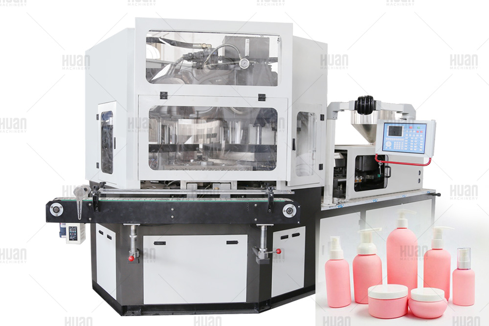 Máquina de moldeo por soplado de inyección de tarro de cosméticos de plástico de China máquina de moldeo por inyección de cubierta de lámpara led